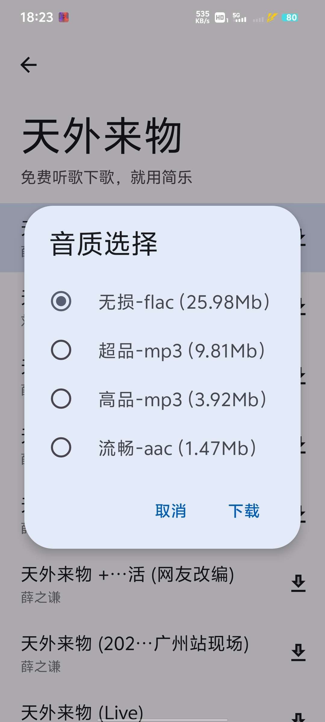 简乐1.4.0界面简洁，歌曲丰富，免费无广告听歌 第8张插图