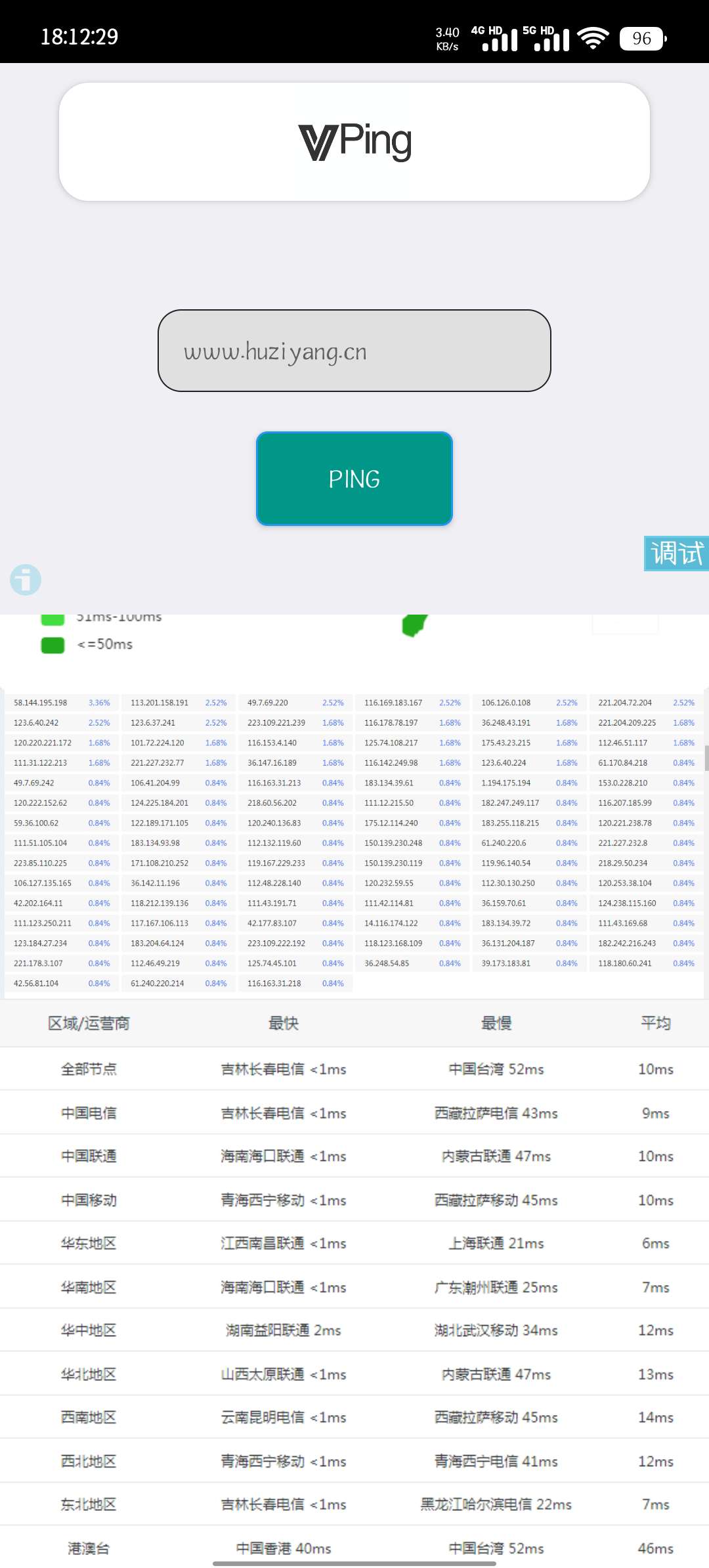 【原创开发】ip/域名一键ping生成直观图，站长必备工具第4张插图