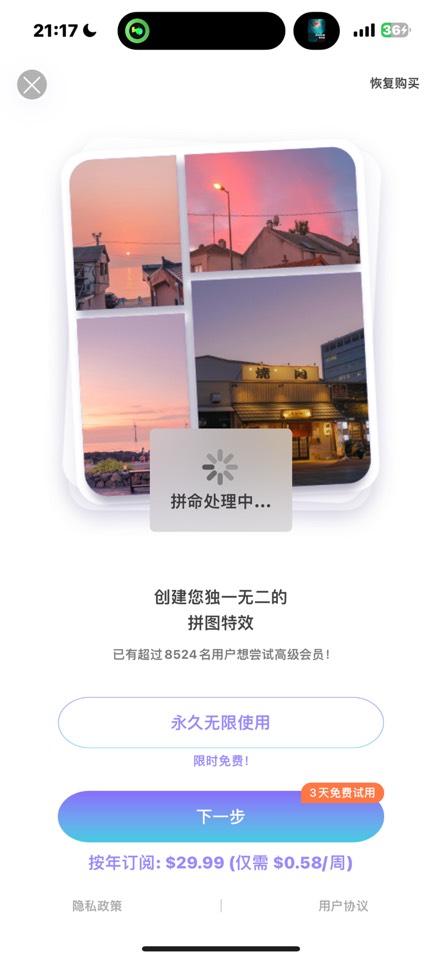 【iOS 限免】天天拼图免费获取永久订阅拼图工具第6张插图