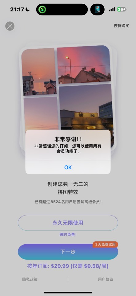 【iOS 限免】天天拼图免费获取永久订阅拼图工具第5张插图