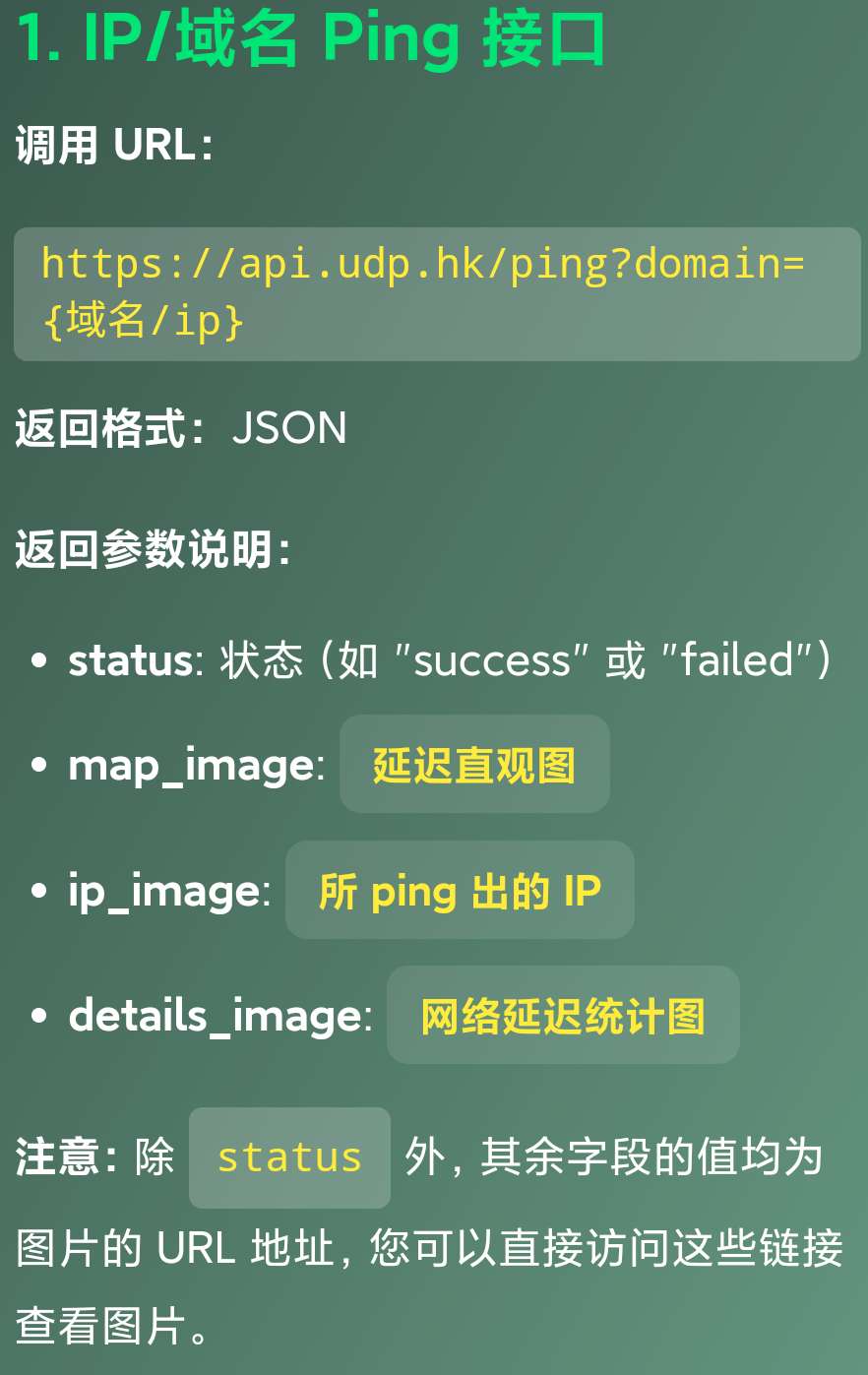 每日API (一) ：域名/IP 各地区ping接口含直观图生成 第3张插图